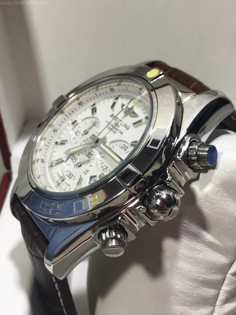 Breitling Chronometre 1884 White Dial 40mm Leather Strap 3วงนอน หน้าขาว 02