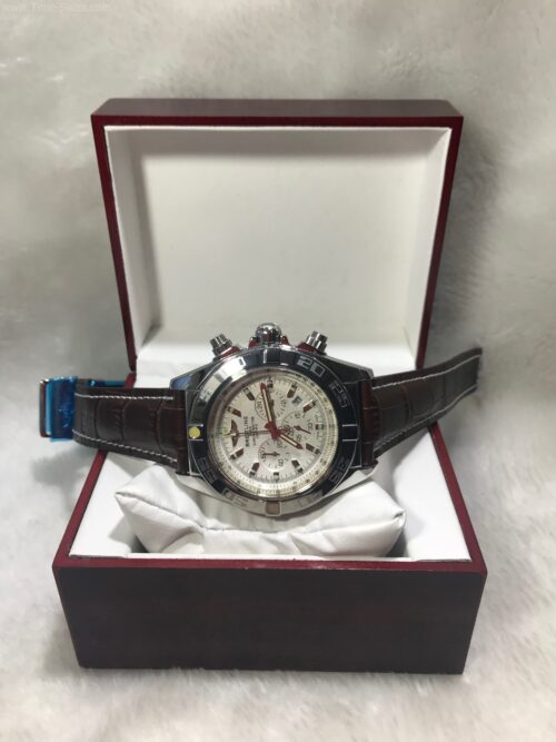 Breitling Chronometre 1884 White Dial 40mm Leather Strap