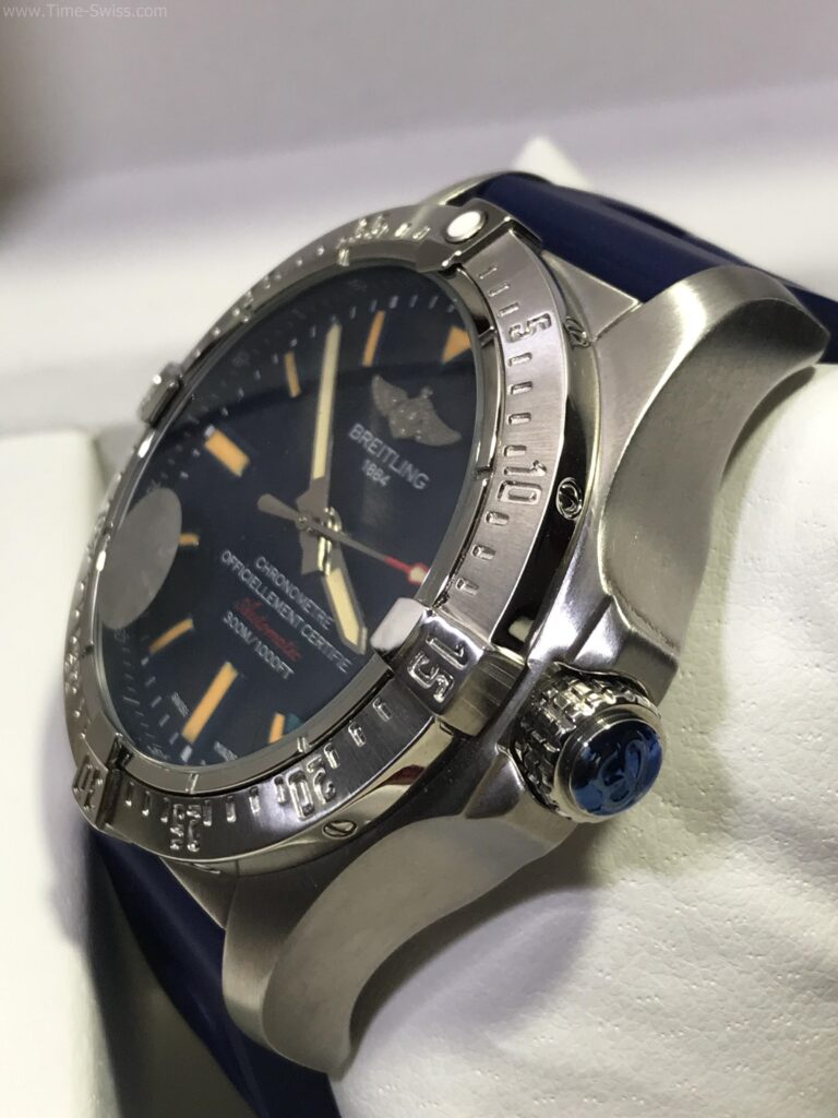 Breitling Chronometre Blue Dial 42mm Rubble หน้าน้ำเงิน สายยาง 02