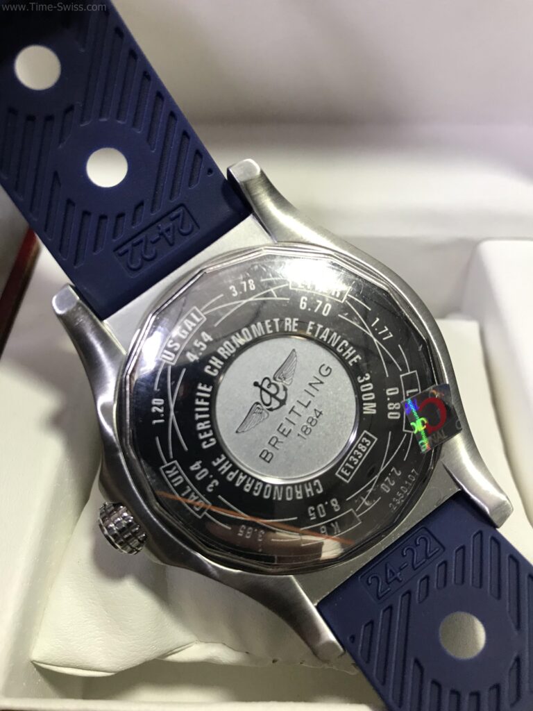 Breitling Chronometre Blue Dial 42mm Rubble หน้าน้ำเงิน สายยาง 05