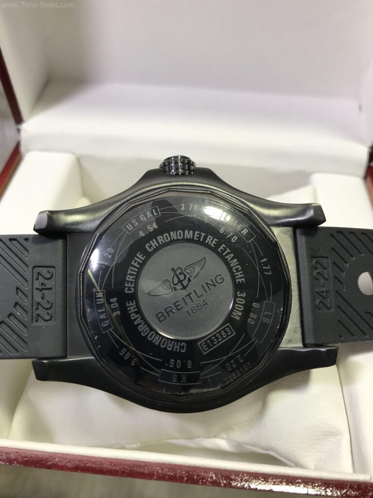 Breitling Chronometre PVD Black Dial 40mm Rubble รมดำ สายยาง 04