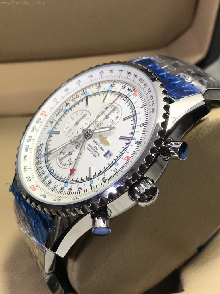 Breitling Navitimer White Dial 43mm Steel หน้าขาว สายเหล็ก 02