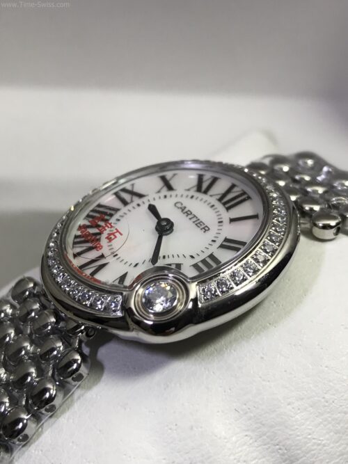 Cartier Ballon Bleu White Dial Diamond Ladies