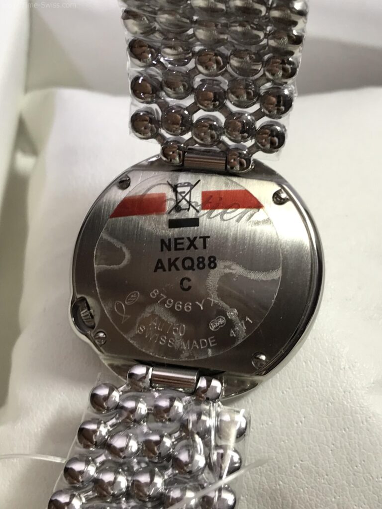 Cartier Ballon Bleu White Dial Diamond Ladies สายไข่ปลา ผู้หญิง 05