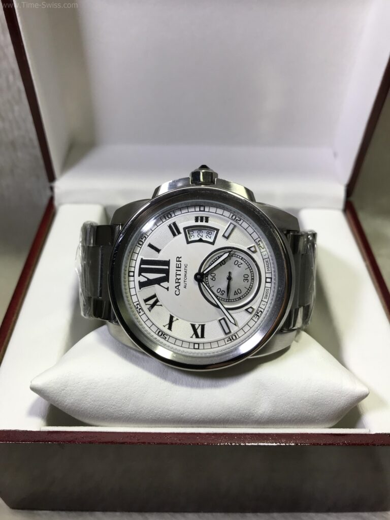 Cartier Calibre De White Dial วงเลข6 หน้าขาว 07