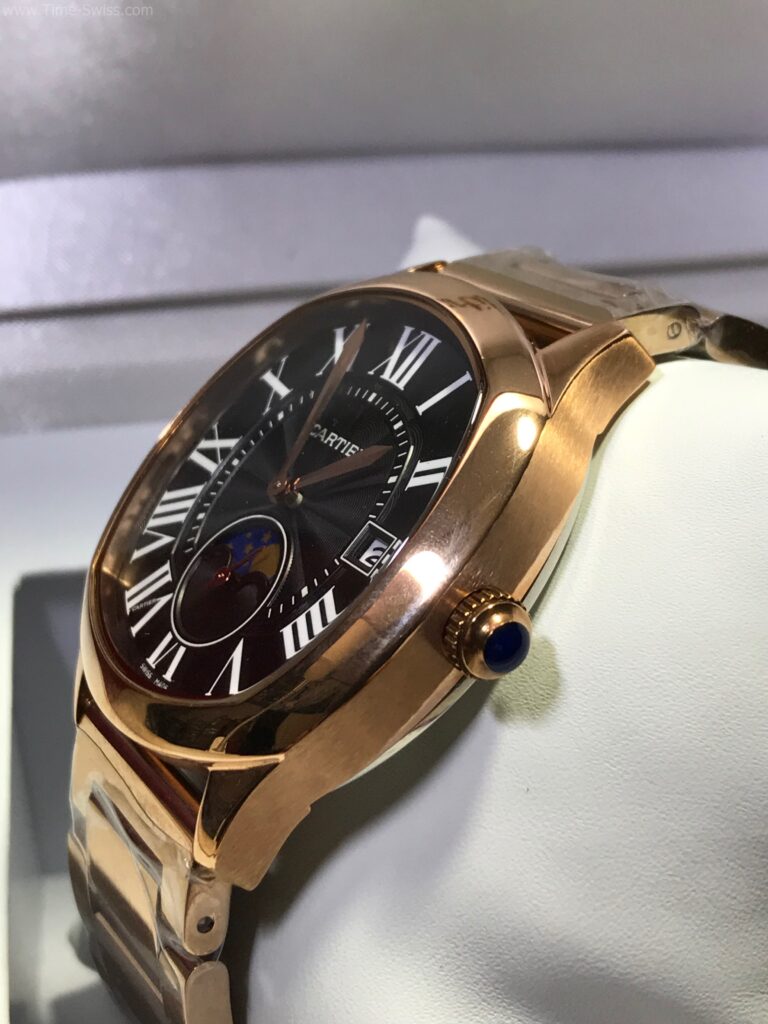 Cartier Drive Moon Rose Gold Black Dial หน้าดำพระจันทร์ 02