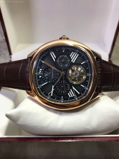 Cartier Tank Louis Rose Gold Tourbillon Black Dial