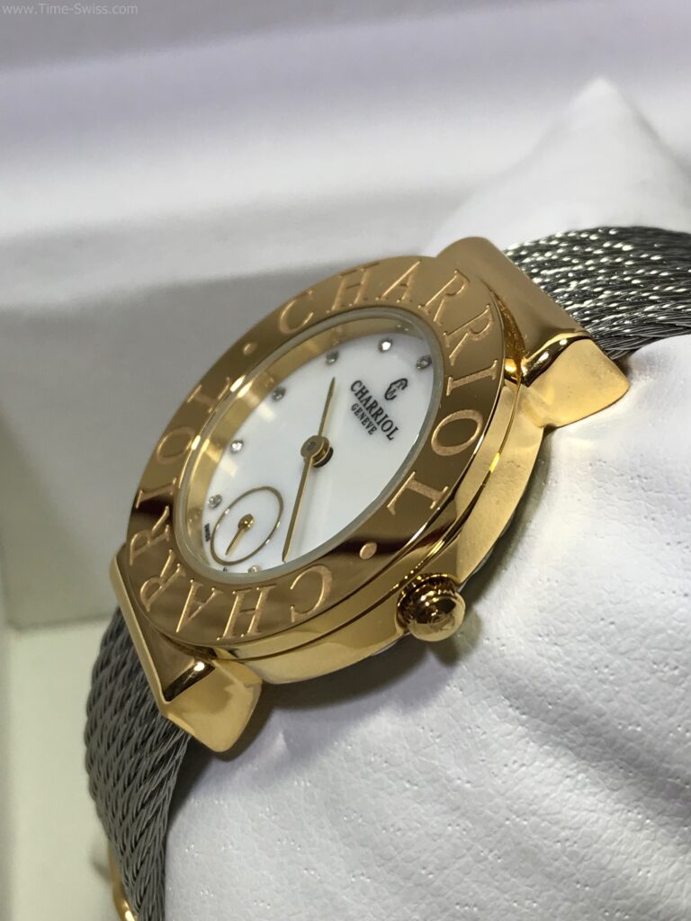 Charriol Geneve 28633 Gold White Dial เรือนทอง หน้าขาว ผู้หญิง 02