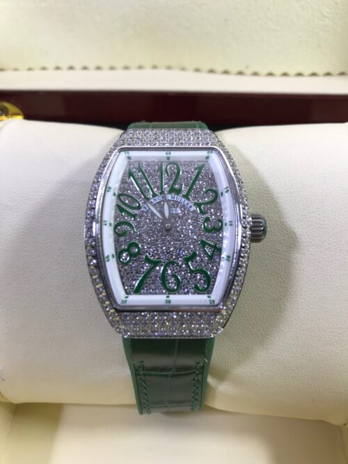 Franck Muller Long Island Diamond Green Dial Ladies