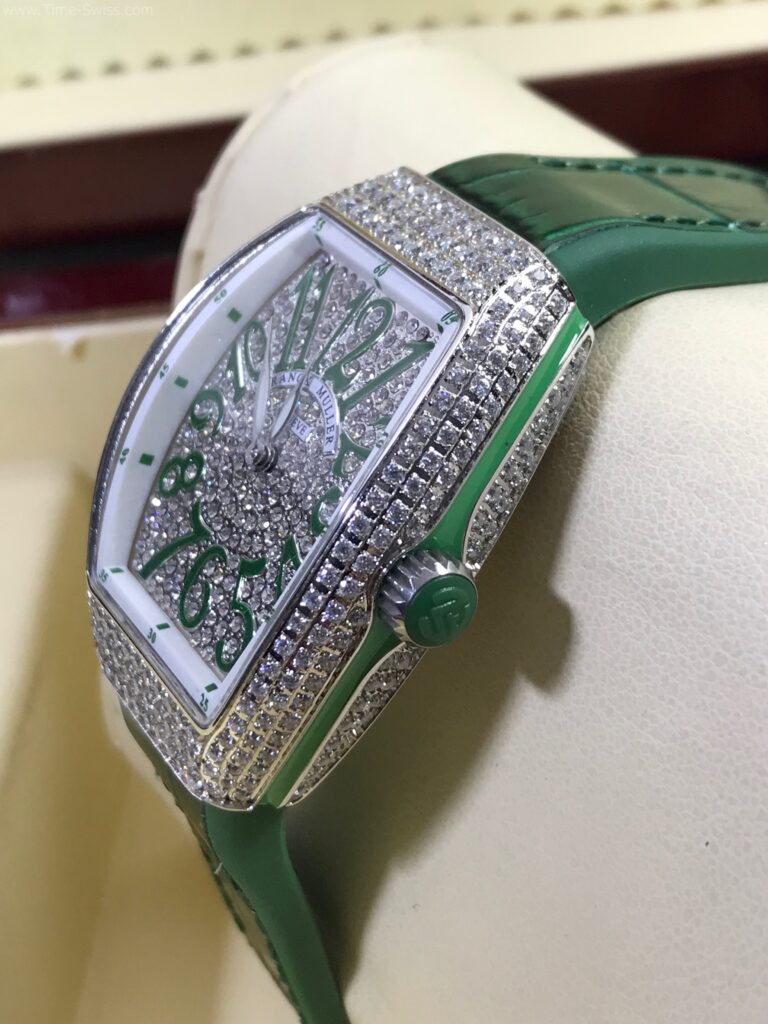 Franck Muller Long Island Diamond Green Dial Ladies หน้าเพชร ผู้หญิง 02