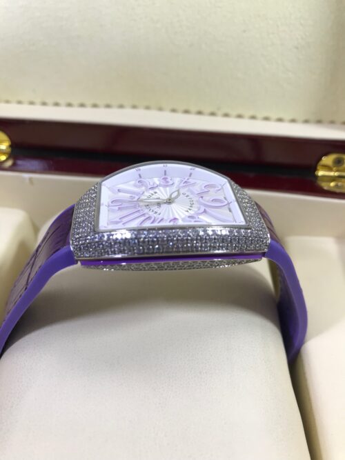 Franck Muller Vanguard Diamond Purple Dial Ladies