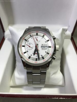 MIDO Multifort PVD White Red Dial