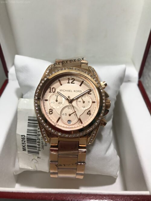 Michael Kors MK5263 Chronograph Diamond Rose Gold Dial 33mm