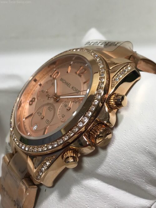 Michael Kors MK5263 Chronograph Diamond Rose Gold Dial 33mm