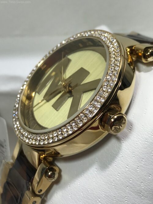 Michael Kors MK5784 Gold Diamond MK Dial 38mm