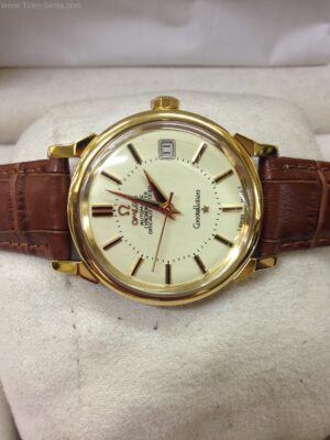 Omega Deville Yellow Gold White Dial 36mm
