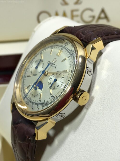 Omega Moonwatch Vintage Yellow Gold White Dial 36mm