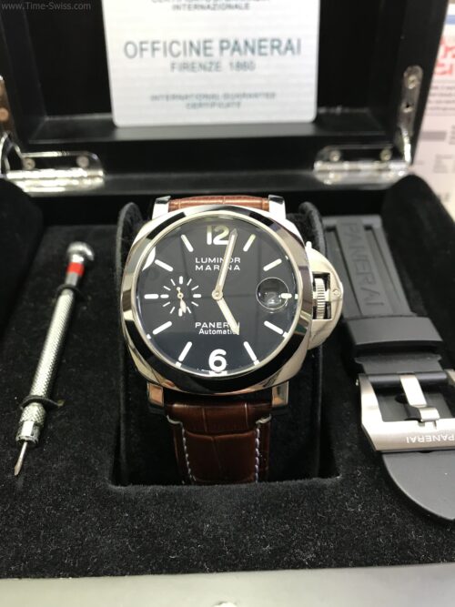 Panerai Luminor PAM048 Black Dial 40mm Leather Strap