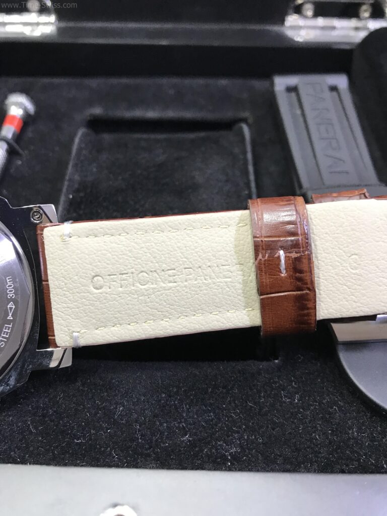 Panerai Luminor PAM048 Black Dial 40mm Brown Leather Strap หน้าดำ สายน้ำตาล 05