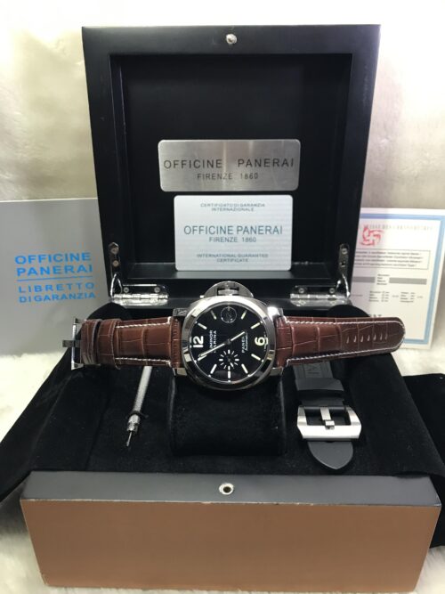 Panerai Luminor PAM048 Black Dial 40mm Leather Strap