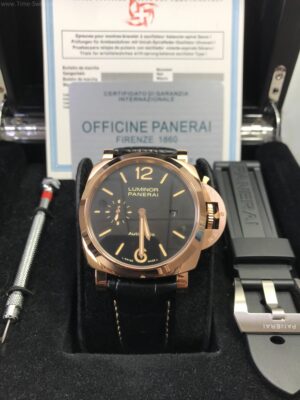 Panerai Luminor PAM393 Rose Gold Black Dial 44mm