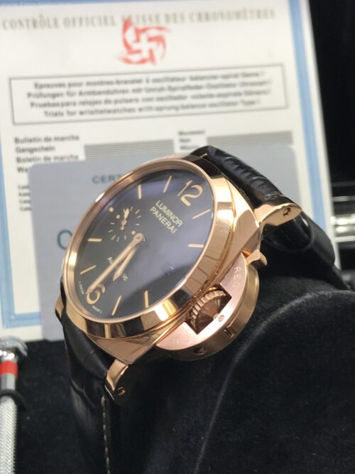 Panerai Luminor PAM393 Rose Gold Black Dial 44mm