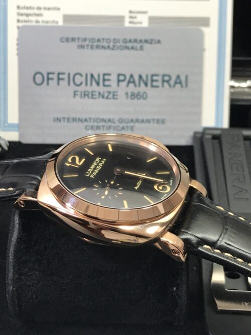 Panerai Luminor PAM393 Rose Gold Black Dial 44mm