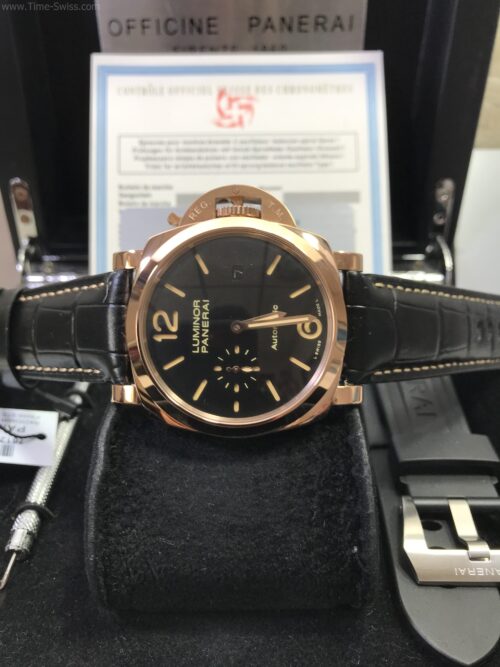 Panerai Luminor PAM393 Rose Gold Black Dial 44mm