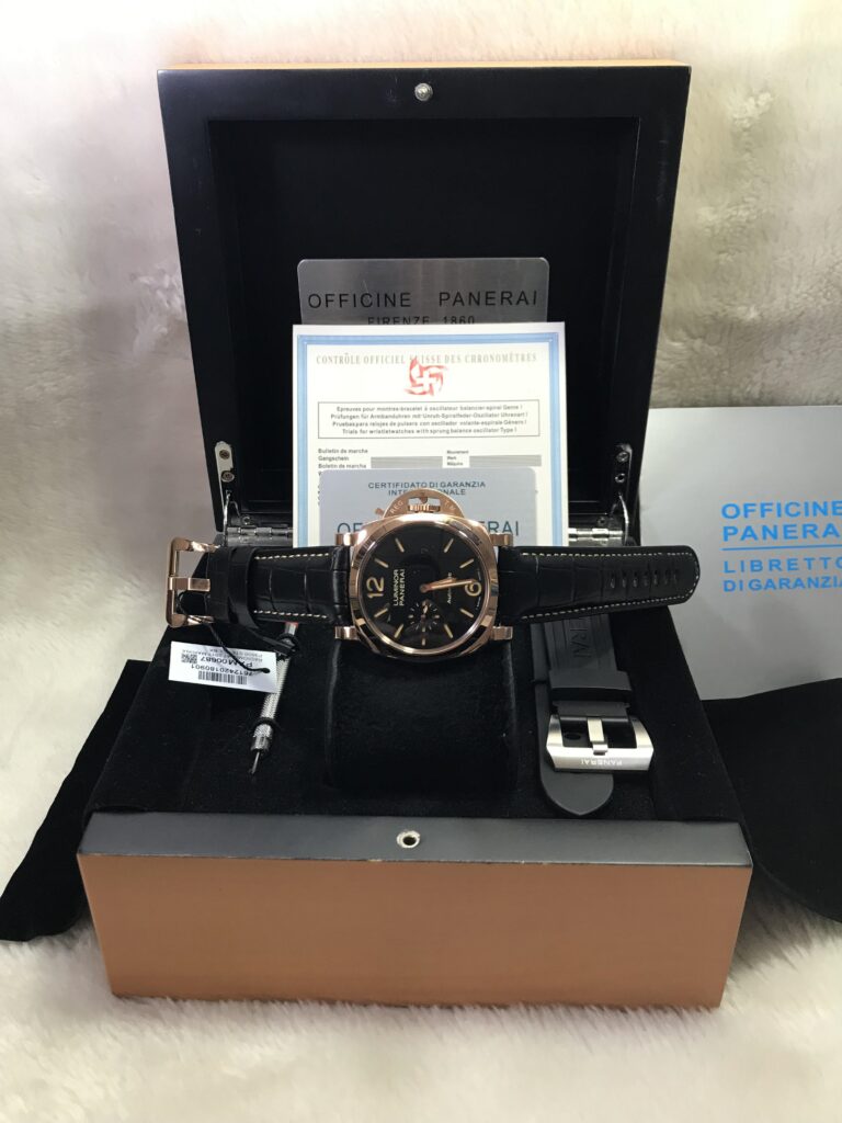 Panerai Luminor PAM393 Rose Gold Black Dial 44mm สายหนังดำ 07