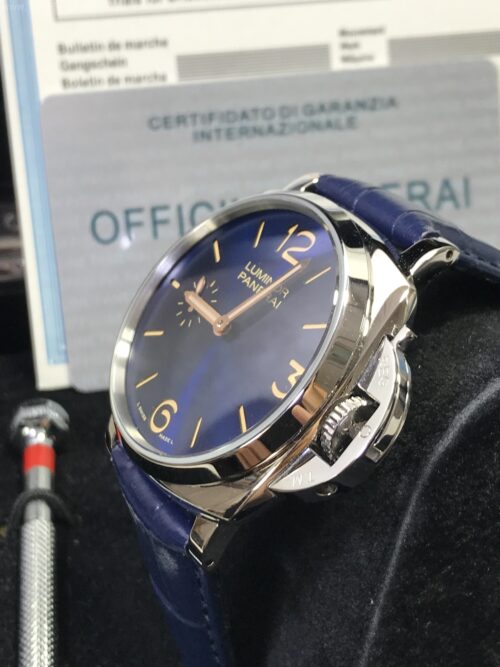 Panerai Luminor PAM926 Blue Dial 42mm Leather Strap