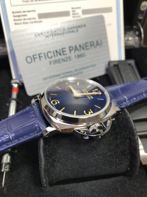 Panerai Luminor PAM926 Blue Dial 42mm Leather Strap