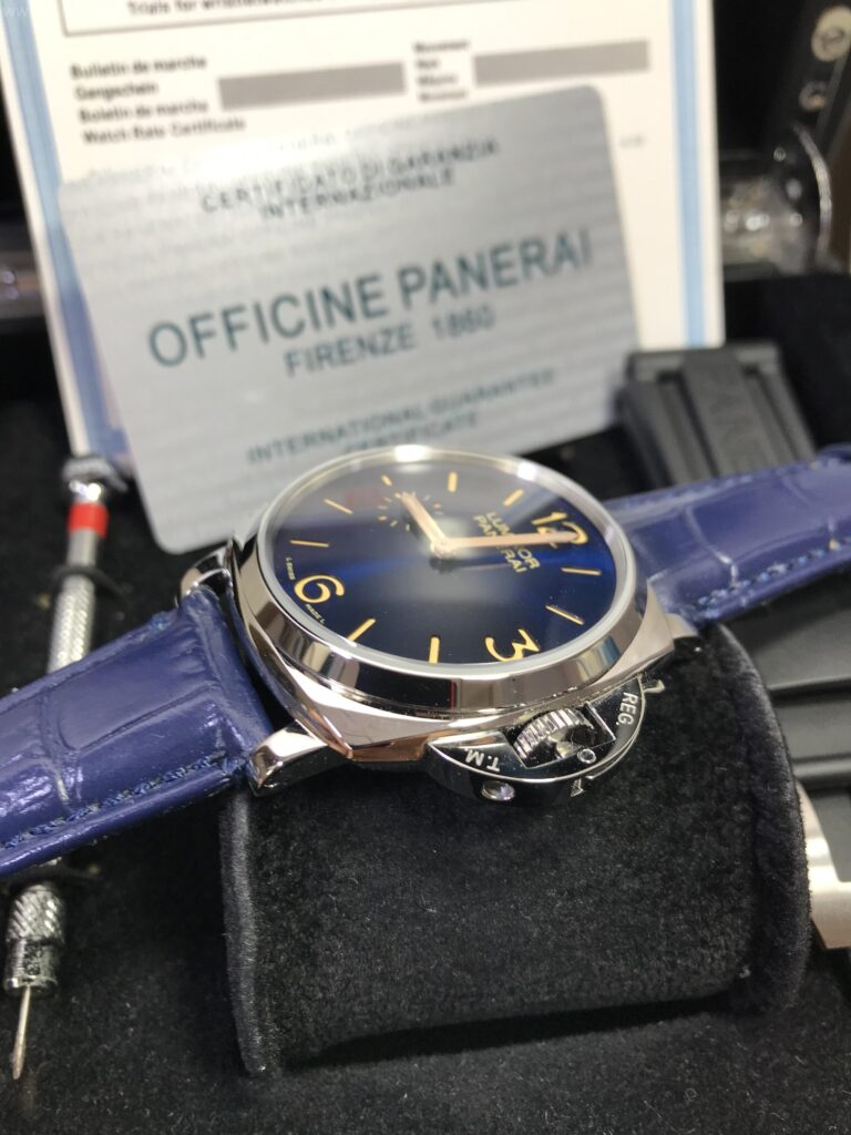 Panerai Luminor PAM926 Blue Dial 42mm Leather Strap สายหนังน้ำเงิน 03