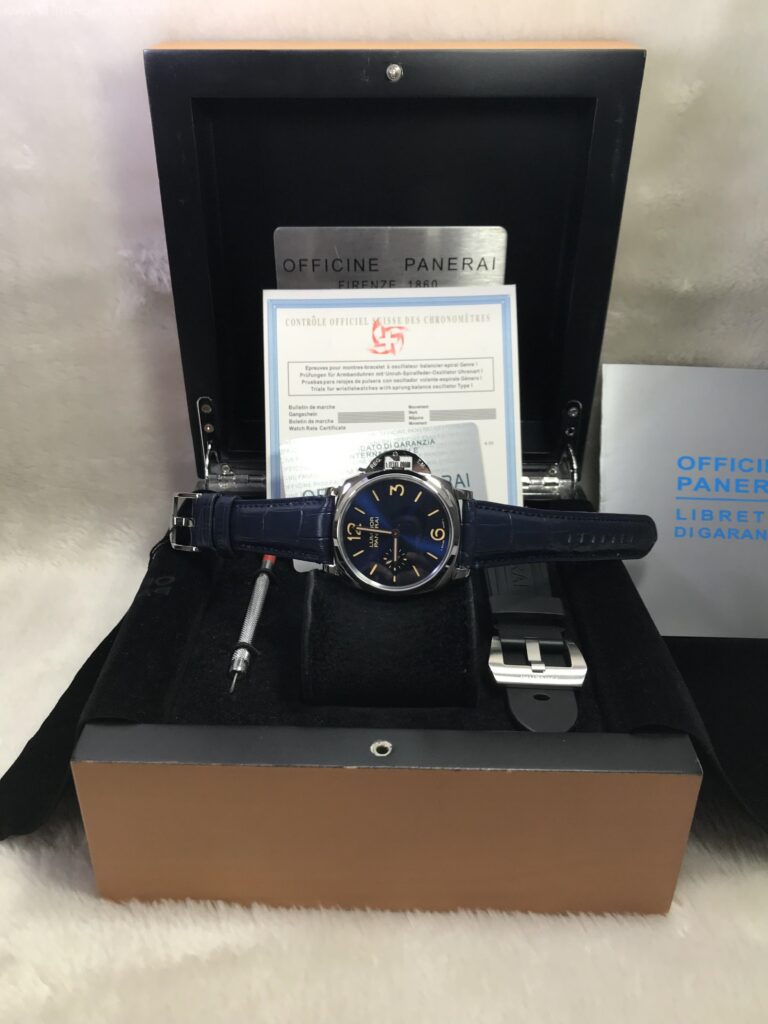 Panerai Luminor PAM926 Blue Dial 42mm Leather Strap สายหนังน้ำเงิน 07