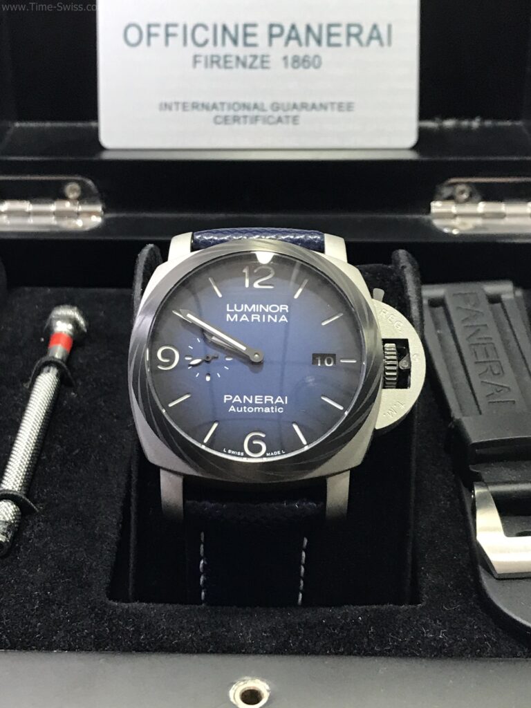 Panerai PAM1117 Luminor Marina Corbotect Bezel Blue Dial 44mm ขอบคาร์บอน หน้าน้ำเงินดำ 01