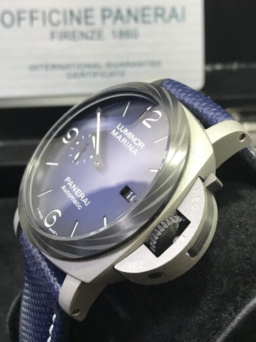 Panerai PAM1117 Luminor Marina Corbotect Bezel Blue Dial 44mm