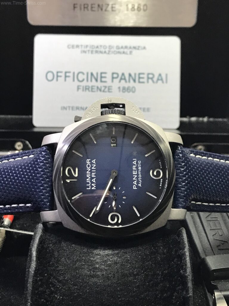 Panerai PAM1117 Luminor Marina Corbotect Bezel Blue Dial 44mm ขอบคาร์บอน หน้าน้ำเงินดำ 05