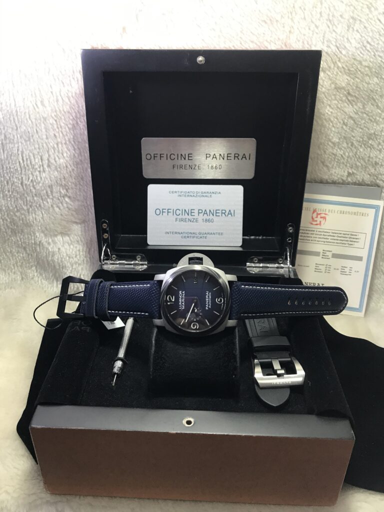 Panerai PAM1117 Luminor Marina Corbotect Bezel Blue Dial 44mm ขอบคาร์บอน หน้าน้ำเงินดำ 06