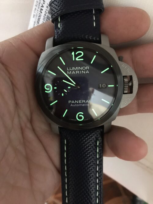 Panerai PAM1117 Luminor Marina Corbotect Bezel Blue Dial 44mm