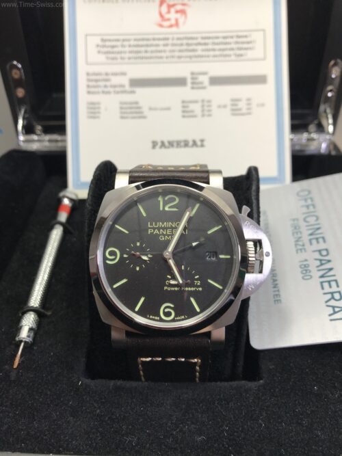 Panerai PAM321 Power Reserve GMT Black Dial 44mm CC