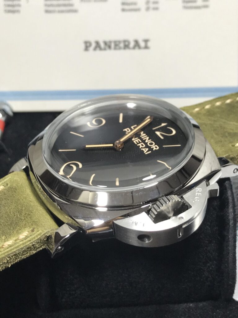 Panerai PAM372 Luminor 1950 Black Dial 47mm CC สายหนังกลับสีเขียว 03