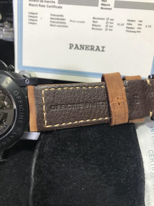 Panerai PAM441 GMT PVD Black Dial 44mm Leather Strap CC