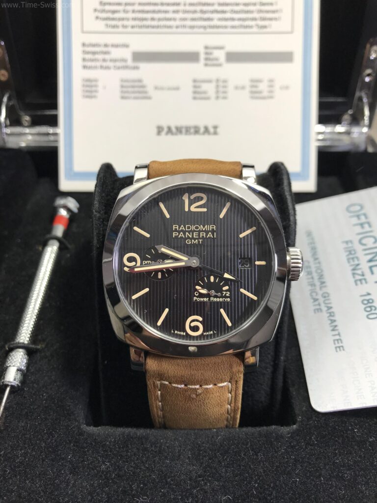 Panerai PAM658 Power Reserve RADIOMIR Black Dial 44mm CC สายหนังน้ำตาล 01