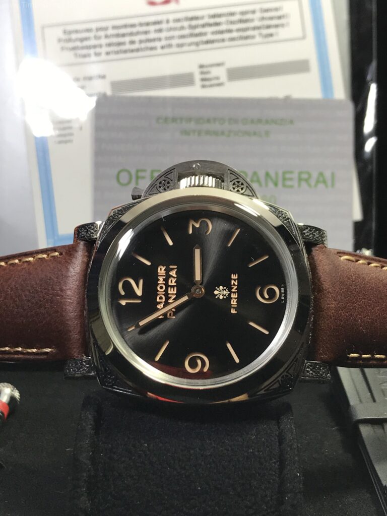 Panerai PAM972 Radiomir Firenze Black Dial 47mm CC เรือนสักลาย 08