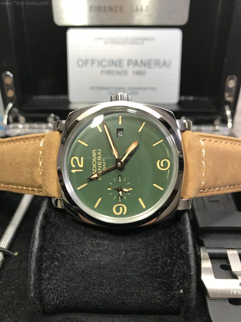 Panerai PAM998 Radiomir GMT Green Dial 45mm สายหนังSuede 08