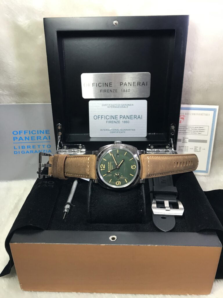 Panerai PAM998 Radiomir GMT Green Dial 45mm สายหนังSuede 07