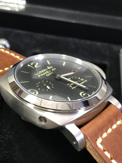 Panerai Power Reserve GMT Black Dial 44mm Leather Strap CC