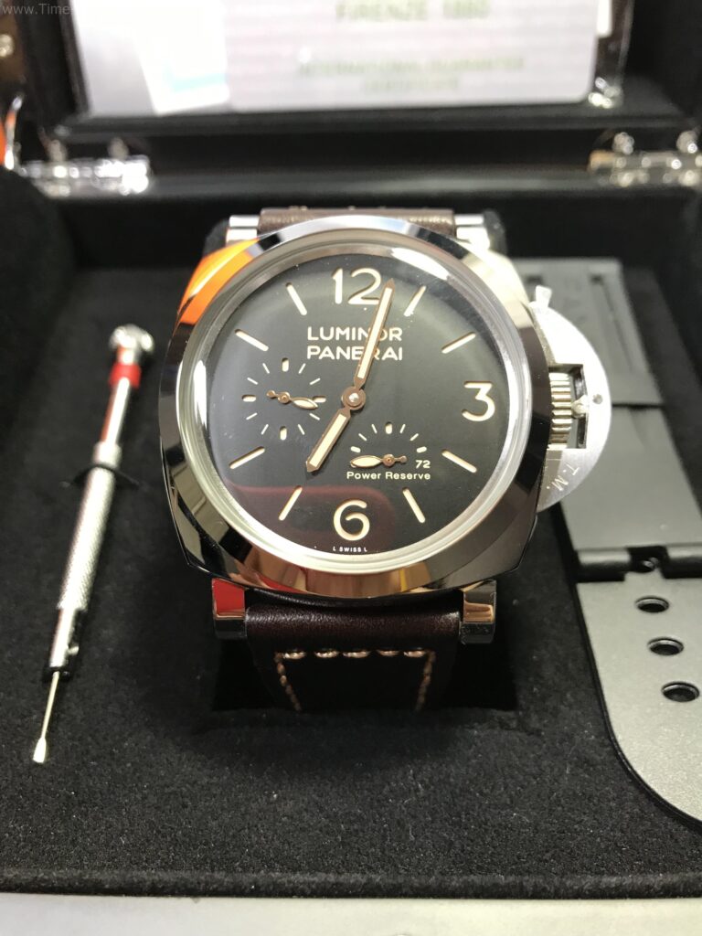 Panerai Power Reserve PAM423 1950 Black Dial 47mm CC สายหนังน้ำตาล 01