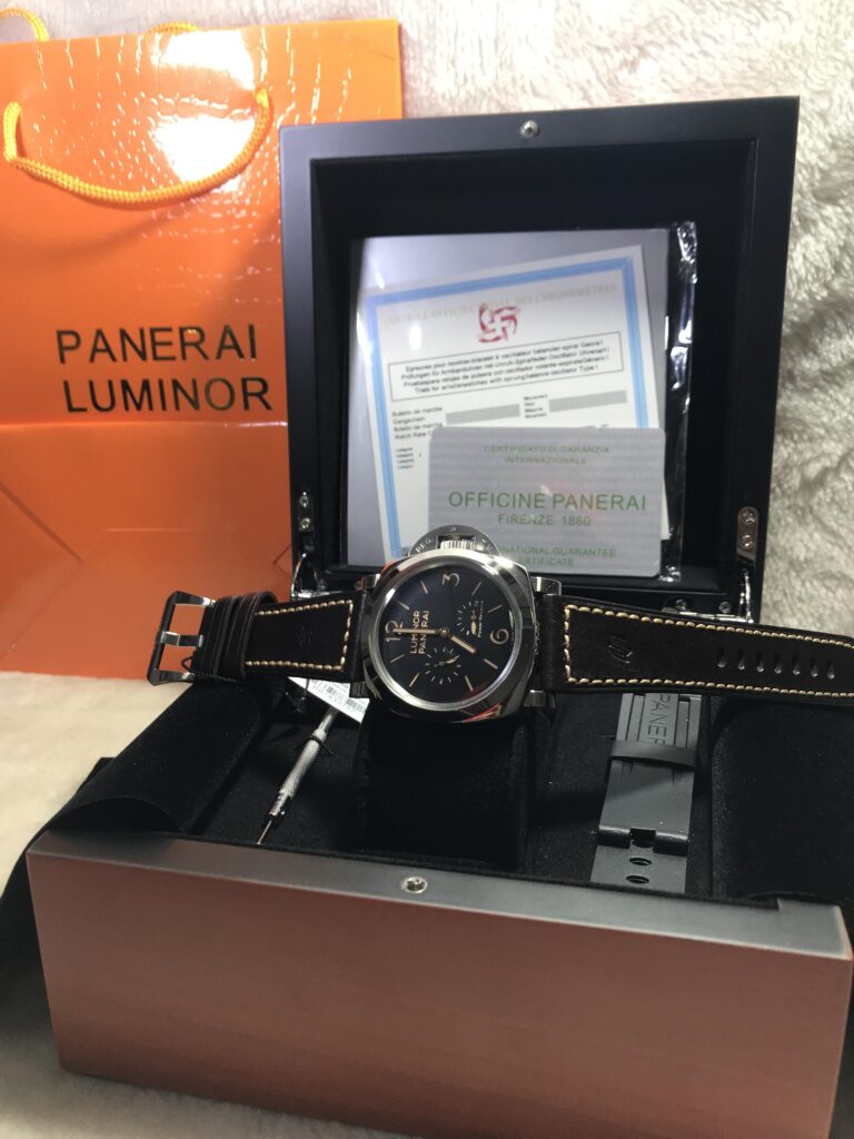 Panerai Power Reserve PAM423 1950 Black Dial 47mm CC สายหนังน้ำตาล 09