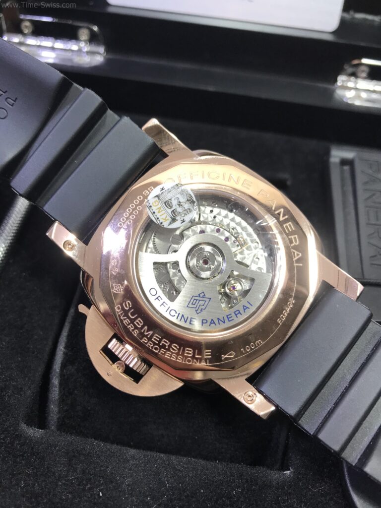 Panerai Submasible Amagnetic PAM974 Rose Gold Black Dial 47mm ขอบเซลามิก หมุนได้ 06