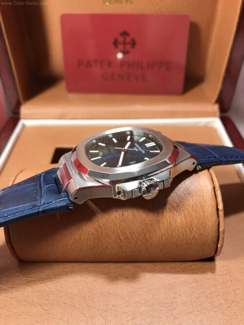 Patek Nautilus 57111A Dark Blue Dial 40mm CC Leather Strap ZP